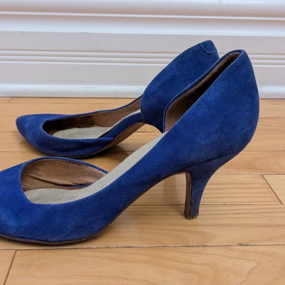 Aldo Blue Suede Heels - Picture 4 of 6